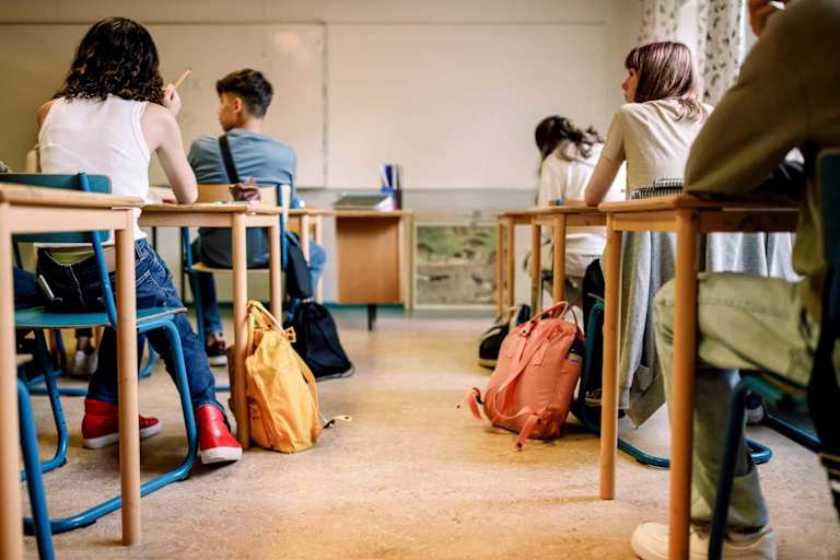 Students sitting in classroom