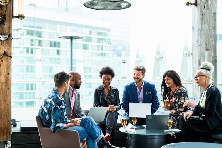 Group of professionals meeting