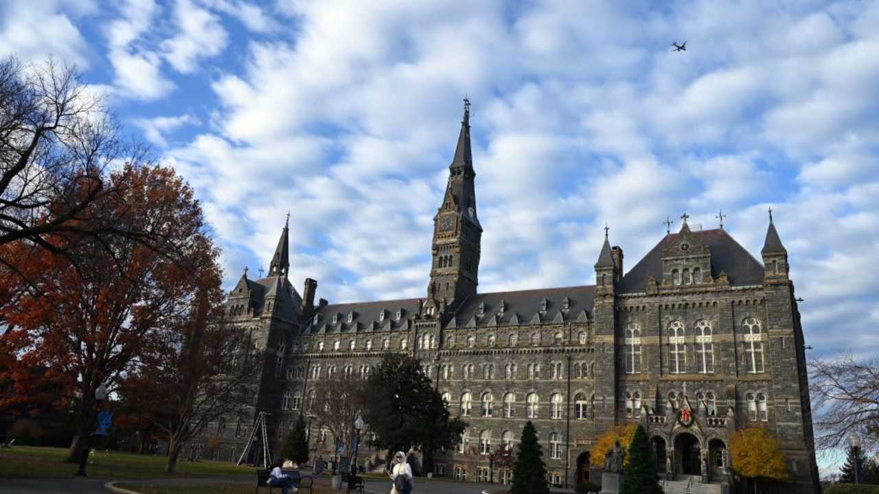 Georgetown University in the Georgetown neighborhood of Washington, DC, on December 3, 2021. (Photo by Daniel SLIM / AFP) (Photo by DANIEL SLIM/AFP via Getty Images)