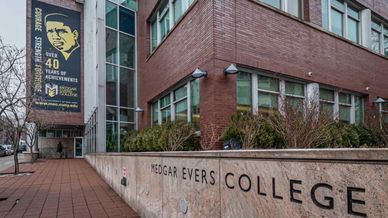 Main entrance to Medgar Evers College campus in Brooklyn