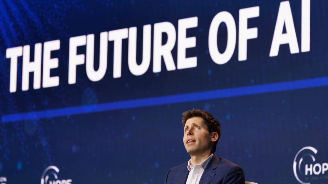 OpenAI CEO Sam Altman speaking at Hope Global Forum