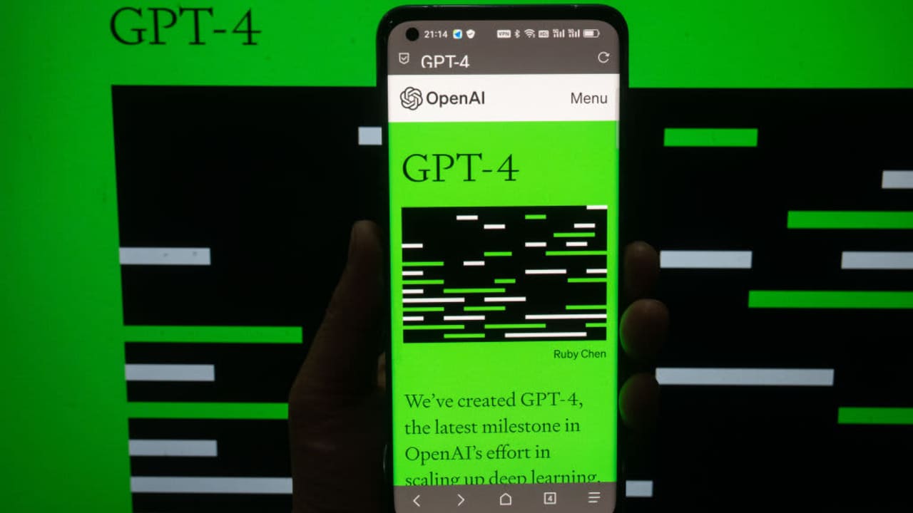 SHANGHAI, CHINA - MARCH 15, 2023 - A young man visits and tries out OpenAi's new GPT-4 in Shanghai, China, March 15, 2023. On March 14 Eastern time, OpenAI officially announced the launch of the large multimodal model GPT-4. This is the latest in its line of AI language models that power applications such as ChatGPT and the new Bing. (Photo credit should read CFOTO/Future Publishing via Getty Images)