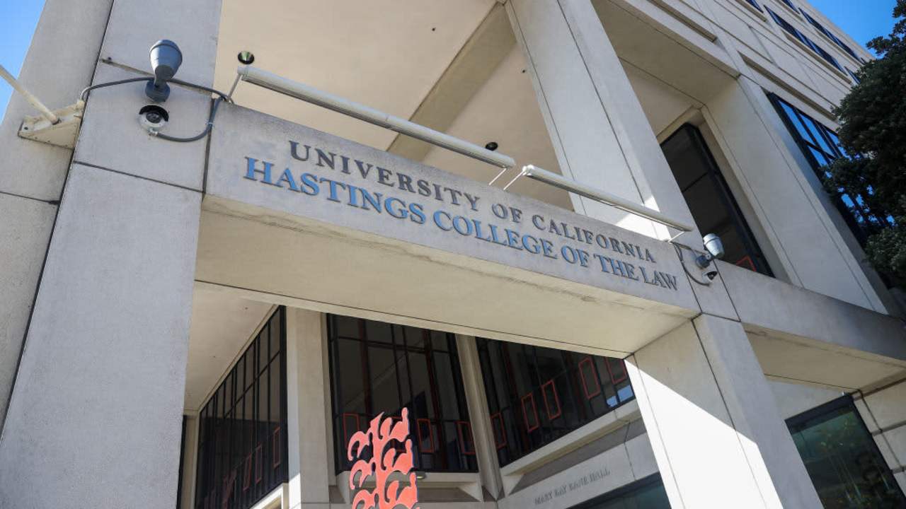 SAN FRANCISCO, CA - OCTOBER 27: UC Hastings College of the Law building is seen in San Francisco, California, United States on October 27, 2021. Serranus Hastings, founder of the University of California, Hastings College of the Law, initiated the massacre of Native Americans in Round Valley, California more than 150 years ago. (Photo by Tayfun Coskun/Anadolu Agency via Getty Images)