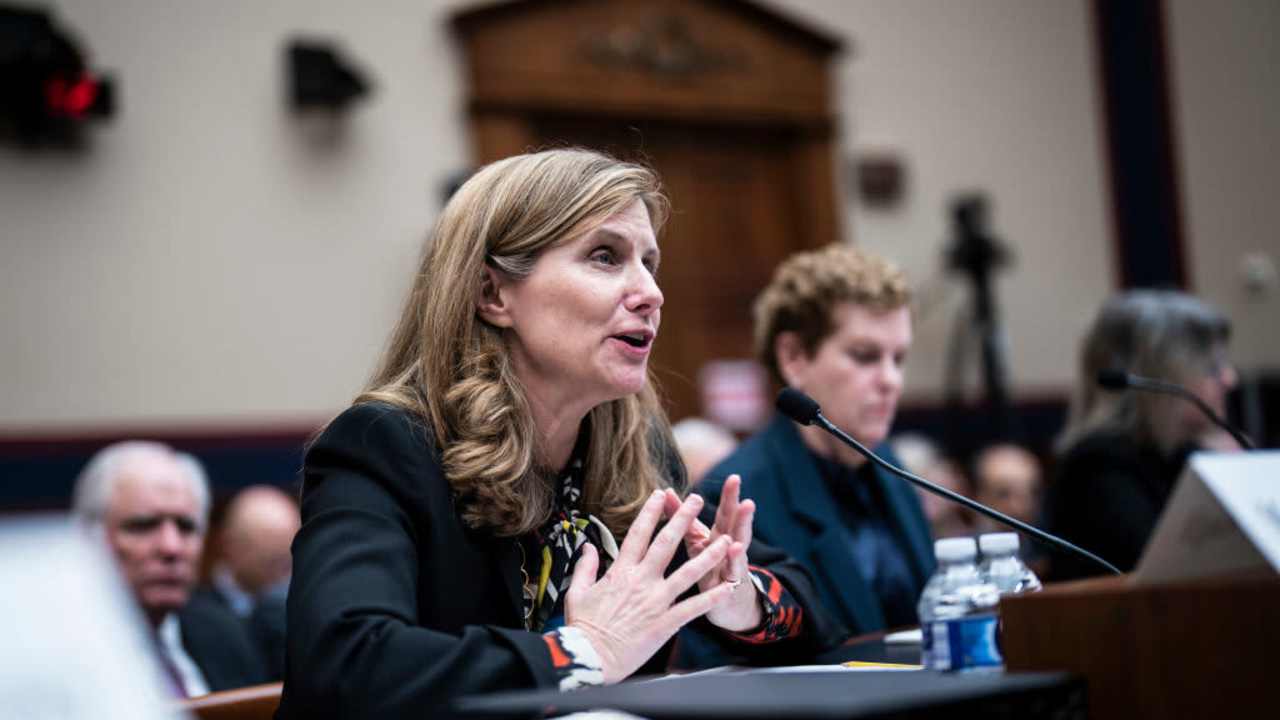 University of Pennsylvania President Liz Magill testifies during a House Education and Workforce Committee Hearing on holding campus leaders accountable and confronting antisemitism on Capitol Hill