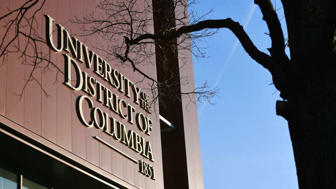 The University of the District of Columbia (UDC) in Washington, DC on February 1, 2022. - Authorities are investigating bomb threats made against UDC, Howard University and Morgan State University This is the second day in a row that historically Black colleges and universities across the US were targeted by similar threats. (Photo by MANDEL NGAN / AFP) (Photo by MANDEL NGAN/AFP via Getty Images)