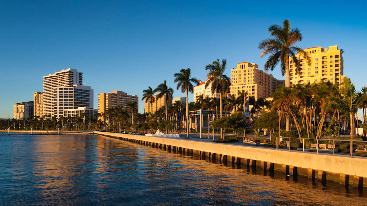 Sunrise at West Palm Beach, Florida.