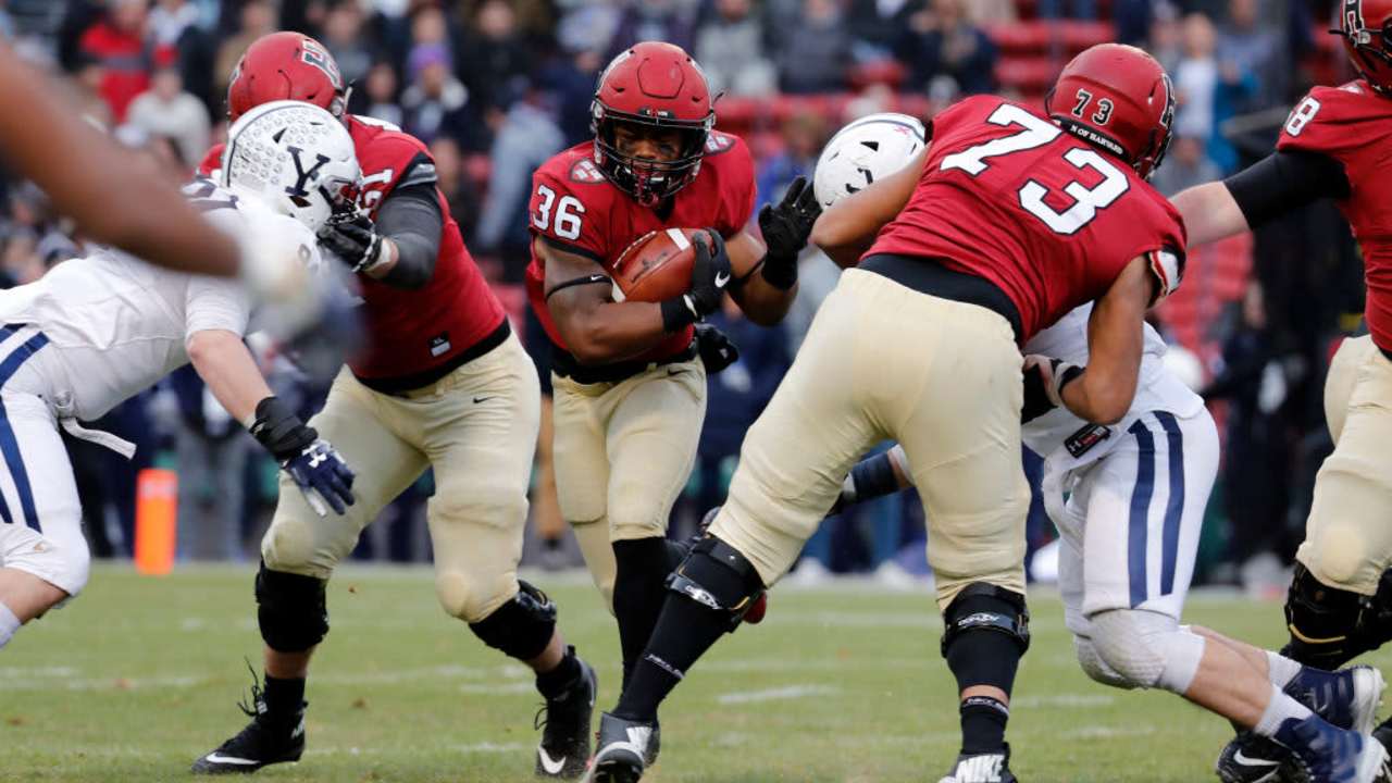 Harvard Crimson running back Devin Darrington