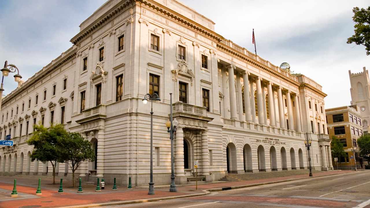 Exterior of the United States Court of Appeals, Fifth Circuit, in New Orleans, Louisiana.