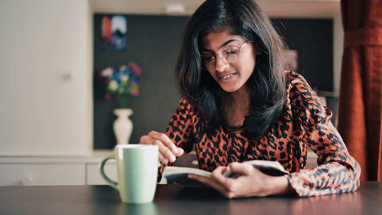Woman studying