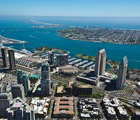 Aerial view of San Diego