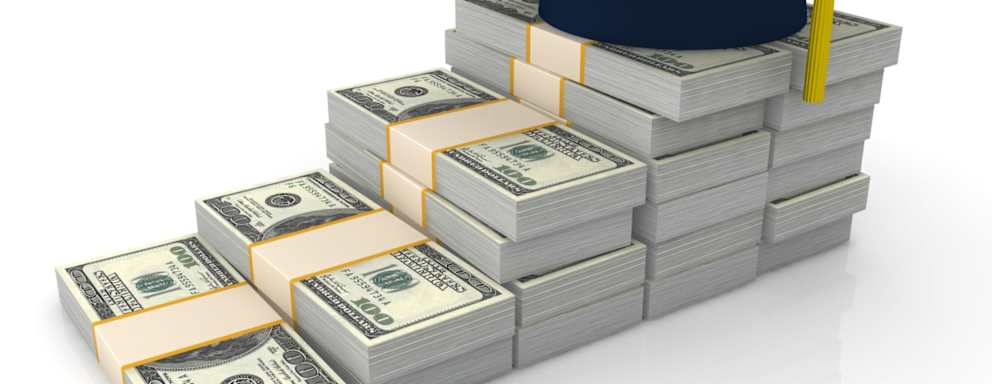 Cap on the stack of dollar bills