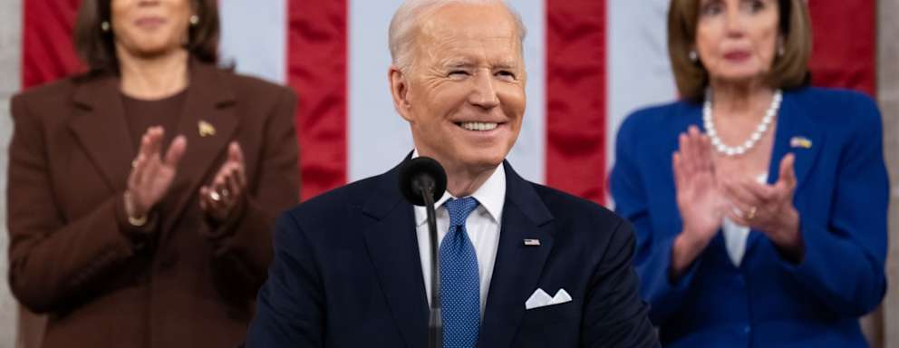 U.S. President Joe Biden delivers the State of the Union address to a joint session of Congress in the U.S. Capitol House
