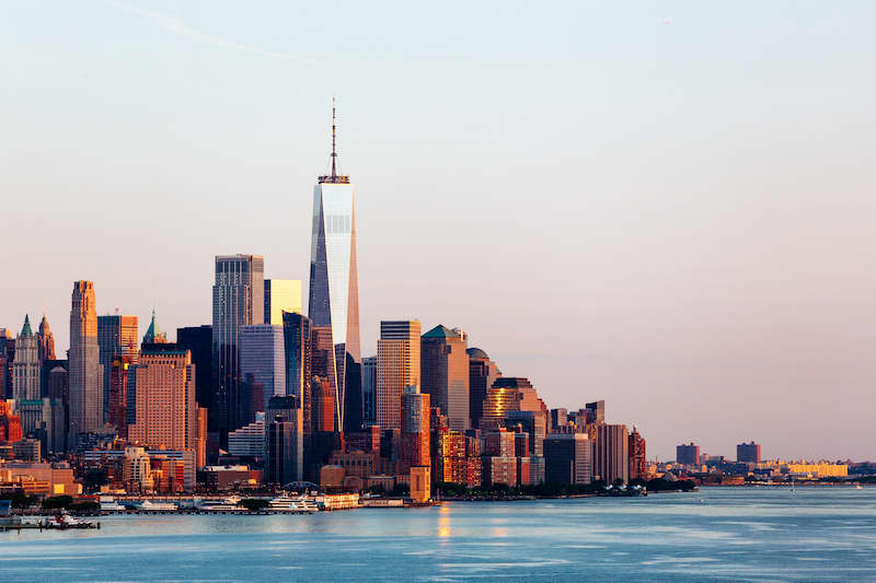 New York City skyline along Hudson River