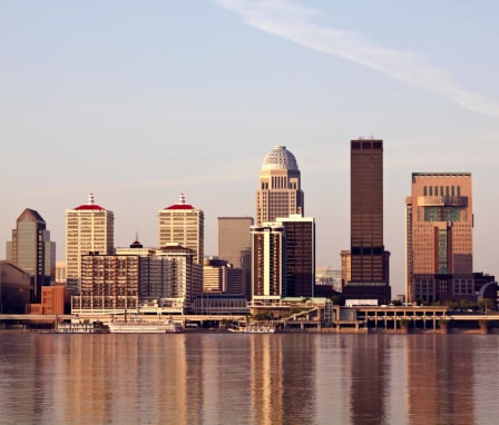 Louisville, KY morning skyline