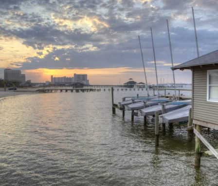 Morning light along the coast in the Gulf of Mexico