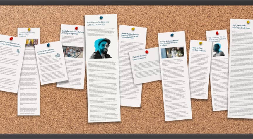 College News Collage: New Student Borrower Advocate