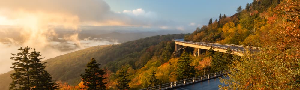 Fall landscape photograph of North Carolina