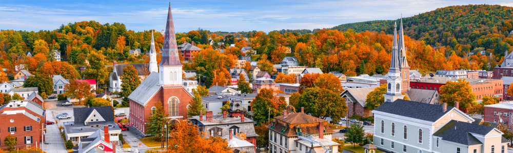 Fall landscape photograph of Vermont