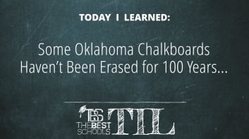 Haunting chalkboard drawings, frozen in time for 100 years, discovered in Oklahoma school