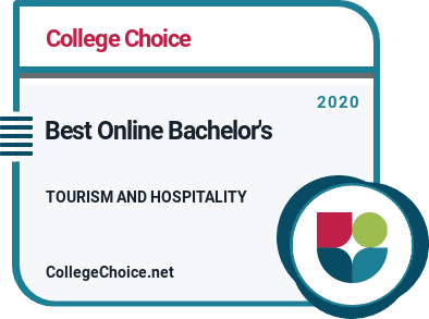 Best Online Bachelor's in Tourism and Hospitality Badge