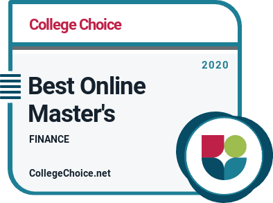 Best Online Master's Degree in Finance badge