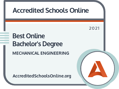 Best Online Bachelor's Degree in Mechanical Engineering badge