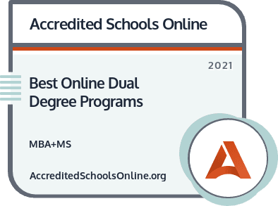 Online Dual-Degree MBA and MS Programs badge