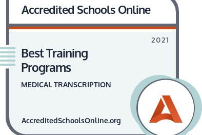 Best Medical Transcription Training Programs badge