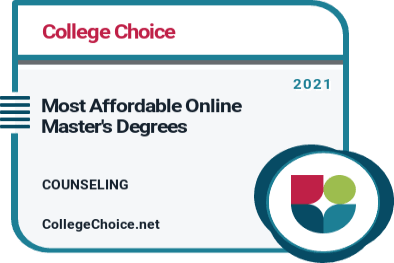 Most Affordable Online Master's in Counseling Degrees Badge