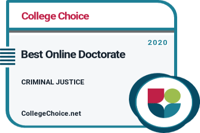 Best Online Doctorate in Criminal Justice Badge