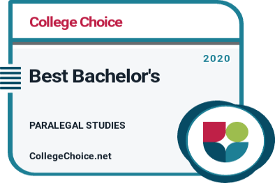 Best Online Bachelor's in Paralegal Studies Badge