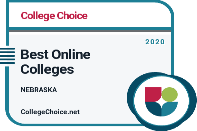 Best Online Colleges in Nebraska Badge
