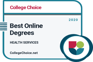 Best Online Health Services Degrees Badge