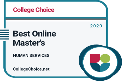 Best Online Master's in Human Services Badge