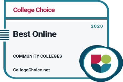 Best Online Community Colleges Badge