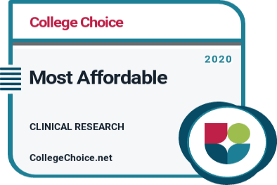 Most Affordable Online Master's in Clinical Research Degrees Badge