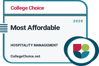 Most Affordable Online Master's in Hospitality Management Degrees Badge
