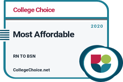 Most Affordable Online RN to BSN Badge