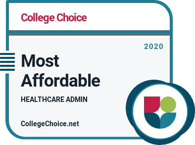 Most Affordable Online Master's in Healthcare Administration and Management badge