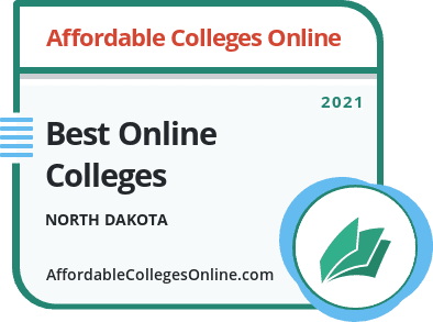 Best Online Colleges in North Dakota badge