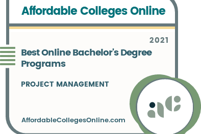 Best Online Bachelor's Degree Programs in Project Management badge