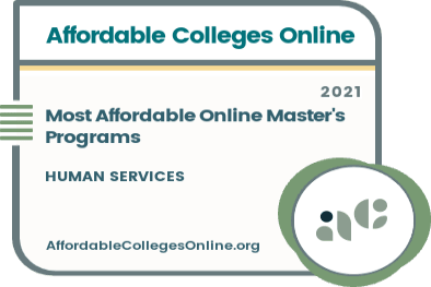 Most Affordable Online Master's in Human Services Programs badge