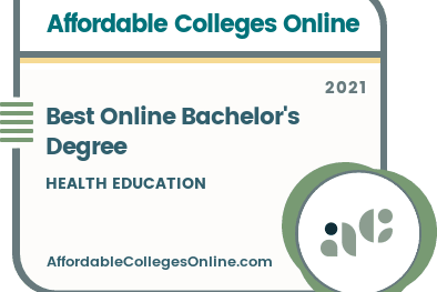 Online Bachelor's Degree Programs in Health Education Badge