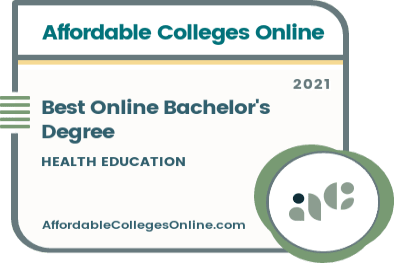 Online Bachelor's Degree Programs in Health Education Badge
