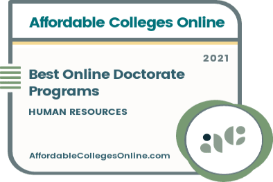 Best Online Doctorate in Human Resources Programs badge