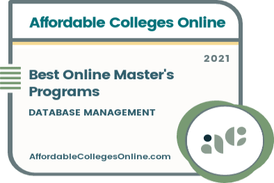 Best Online Master's in Database Management Programs badge