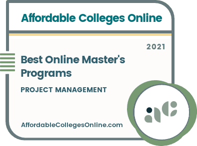 Best Online Master's Programs in Project Management Badge