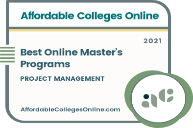 Best Online Master's Programs in Project Management Badge