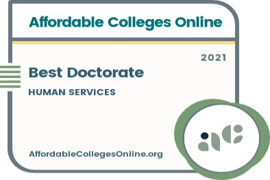 Best Doctorate in Human Services badge