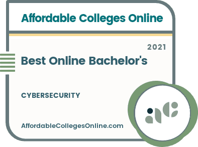 Best Online Bachelor's in Cybersecurity Badge